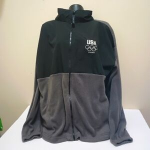 U.S.A. Olympic Team London Full Zipper Fleece Jacket Size XLarge